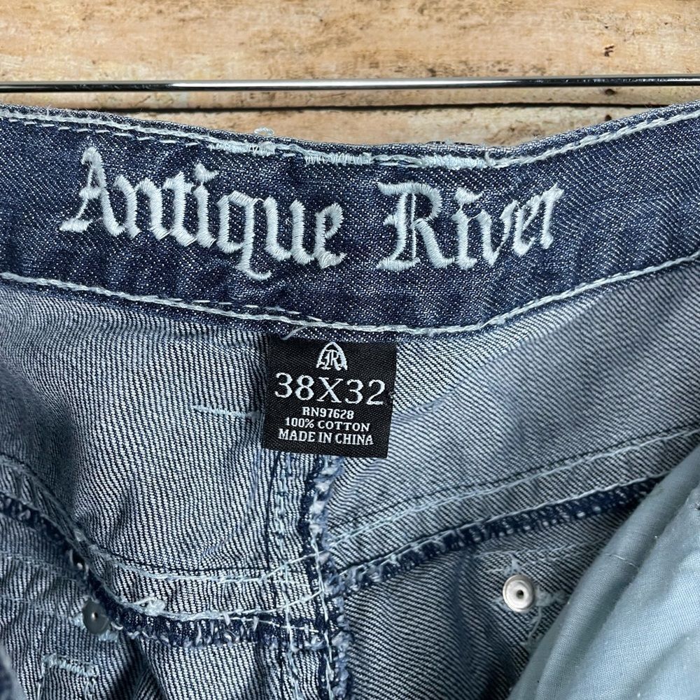 Antique Rivet Jeans 38x32 - Picture 4 of 5